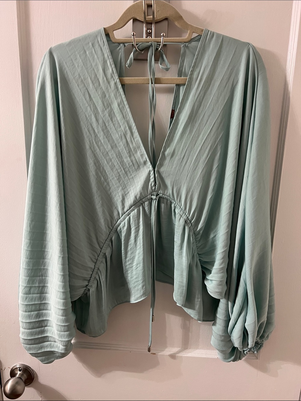 Free People Flowy Backless Blouse